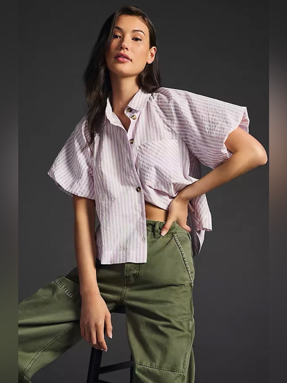Maeve By Anthropologie The Zooey Bubble-sleeve Blouse, Size XL - Picture 1 of 11